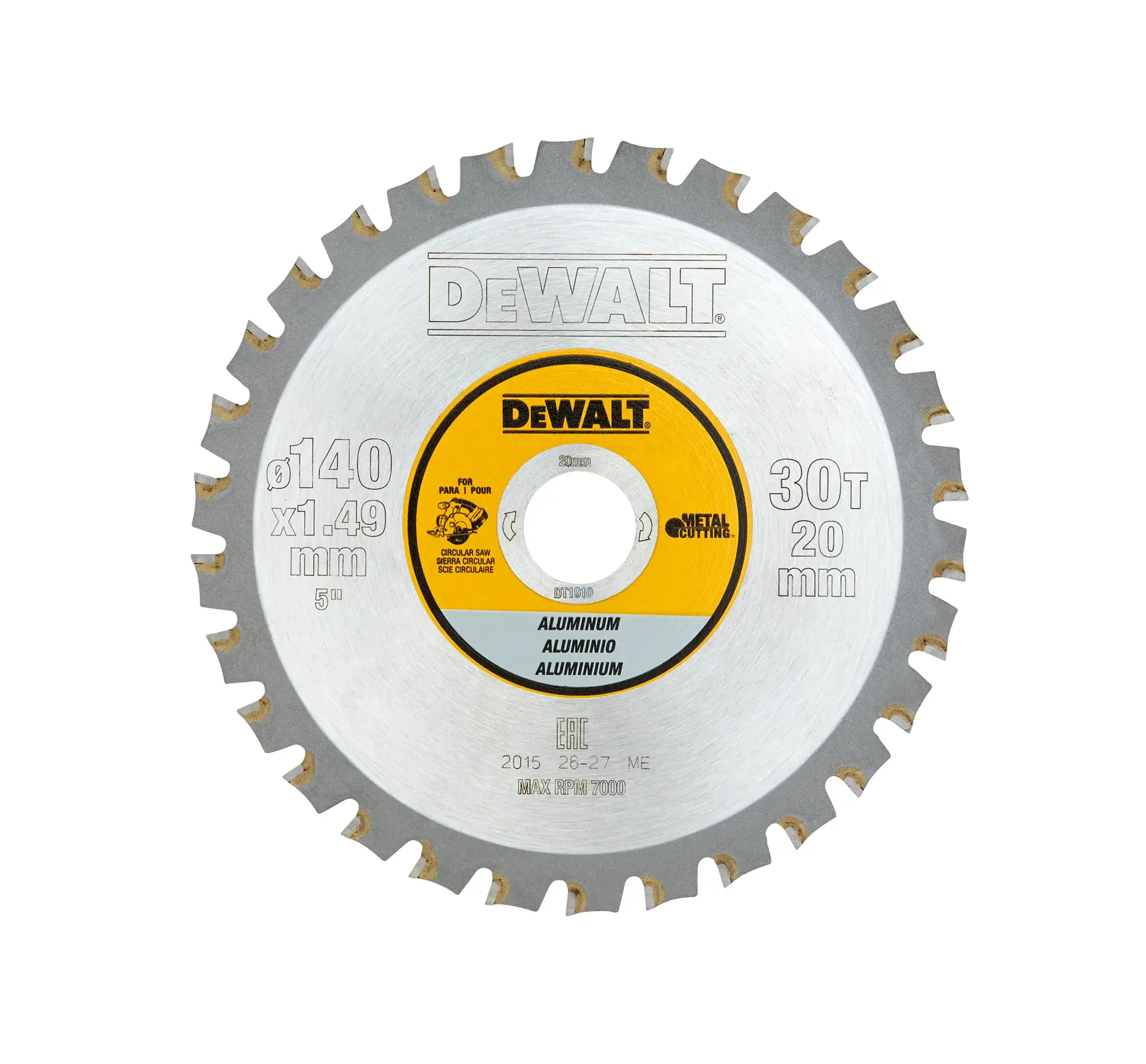 Metal 140mm x 20mm 30t Aluminum Circular Saw Blade