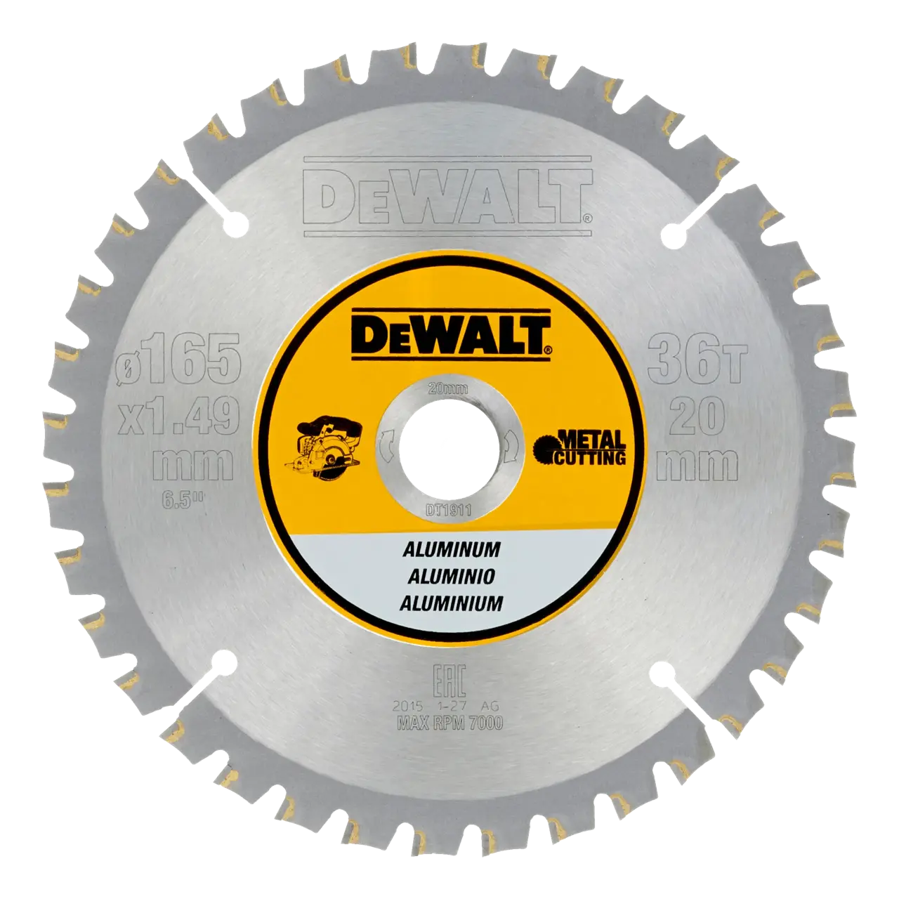 165mm x 20mm 36t Aluminum Circular Saw Blade