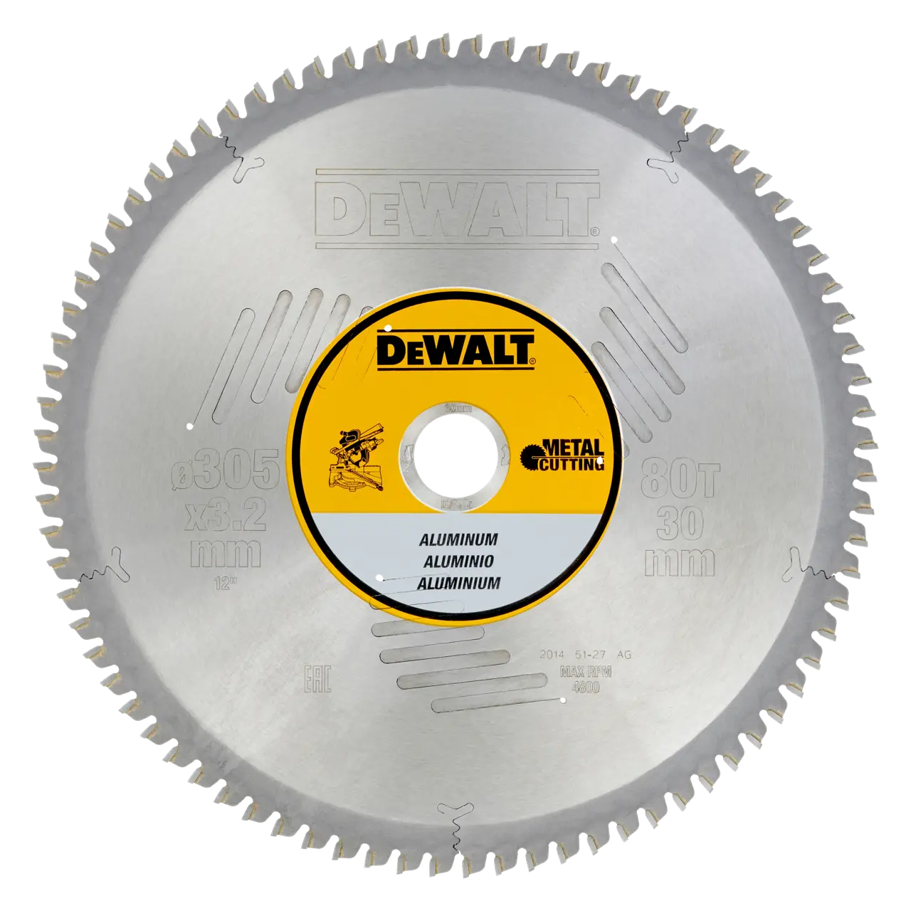 305mm x 30mm 80t Aluminum Circular Saw Blade