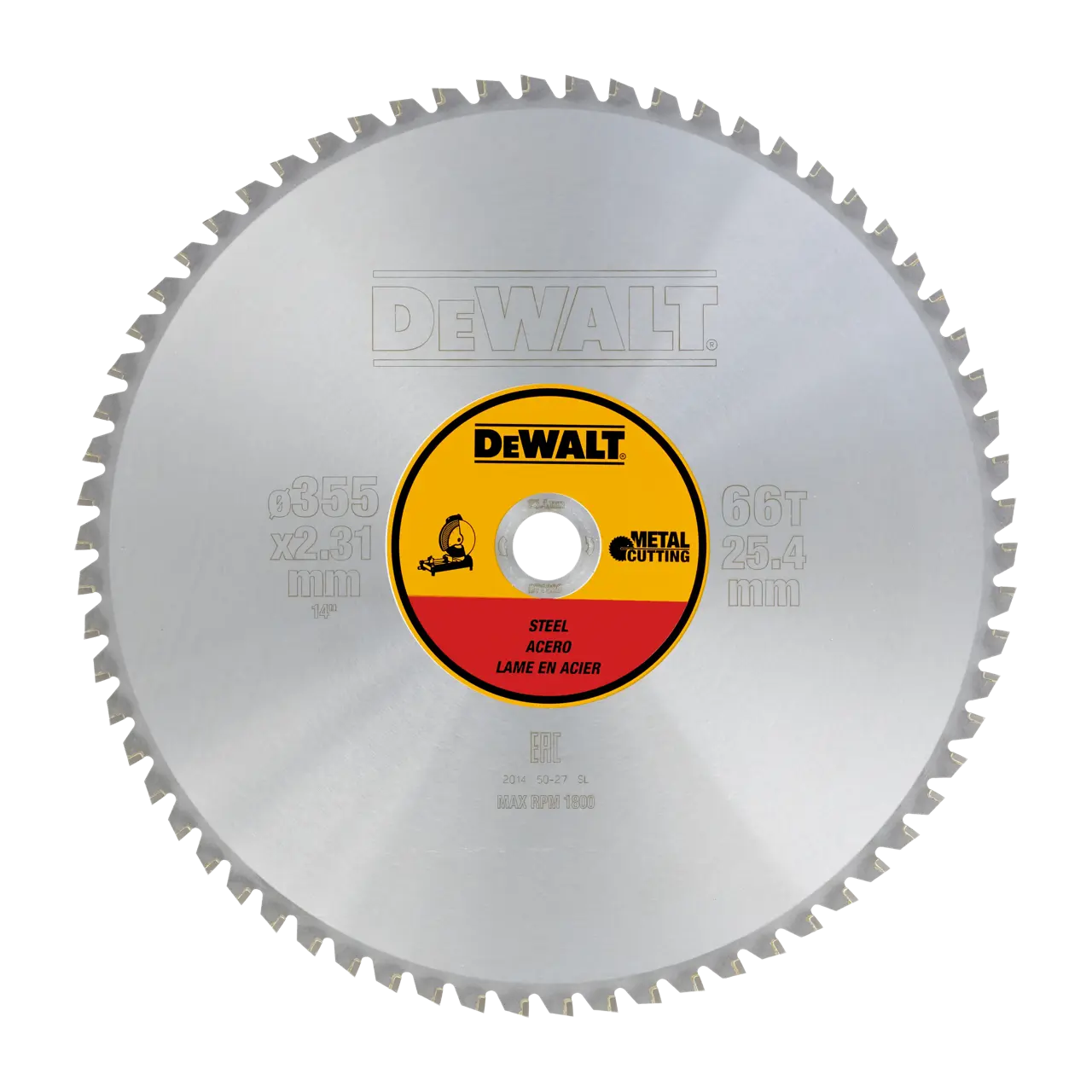 355mm x 25.4mm 66t Steel Circular Saw Blade