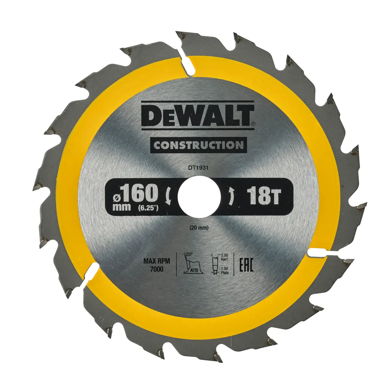160mm x 20mm 18t Circular Saw Blade