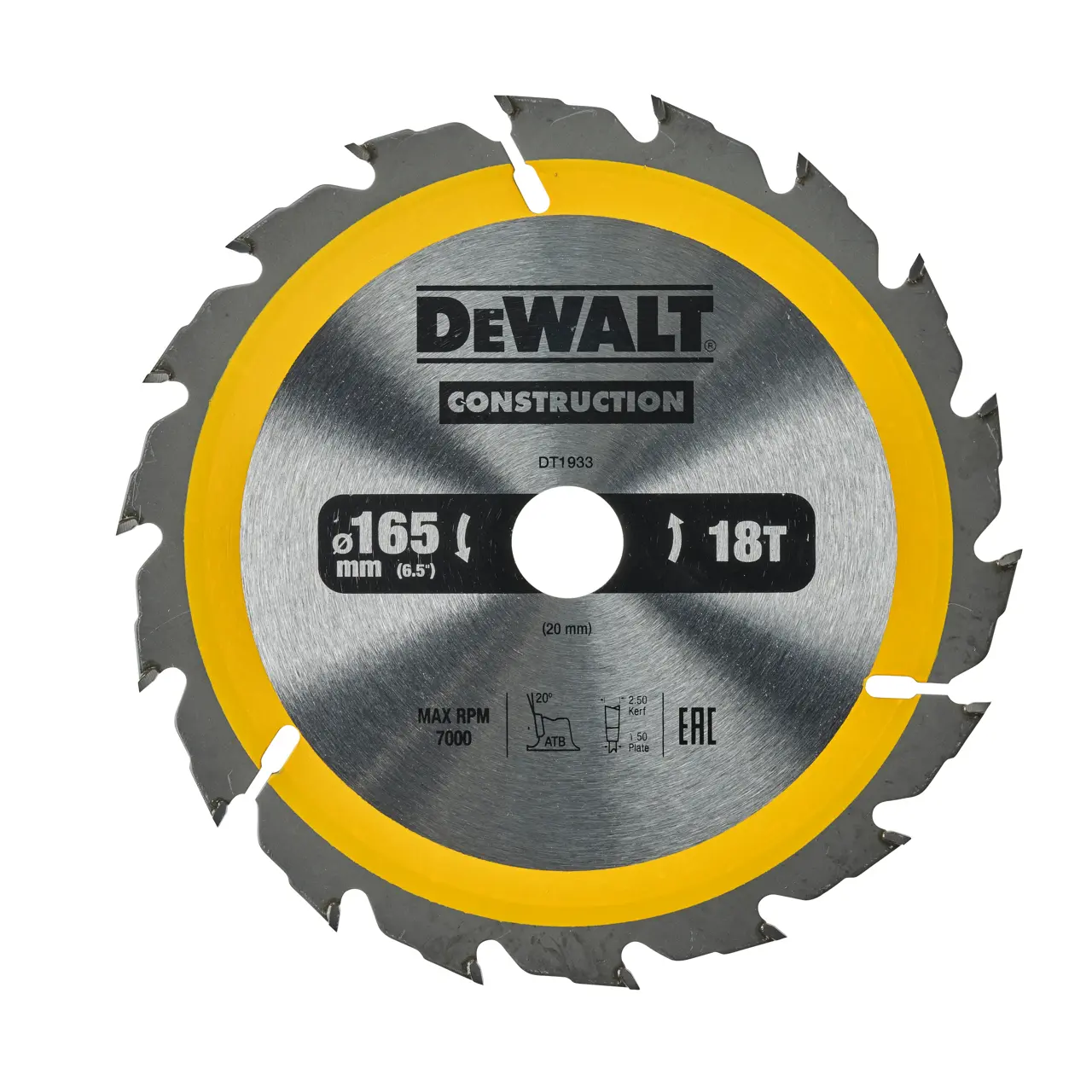 165mm x 20mm 18t Circular Saw Blade