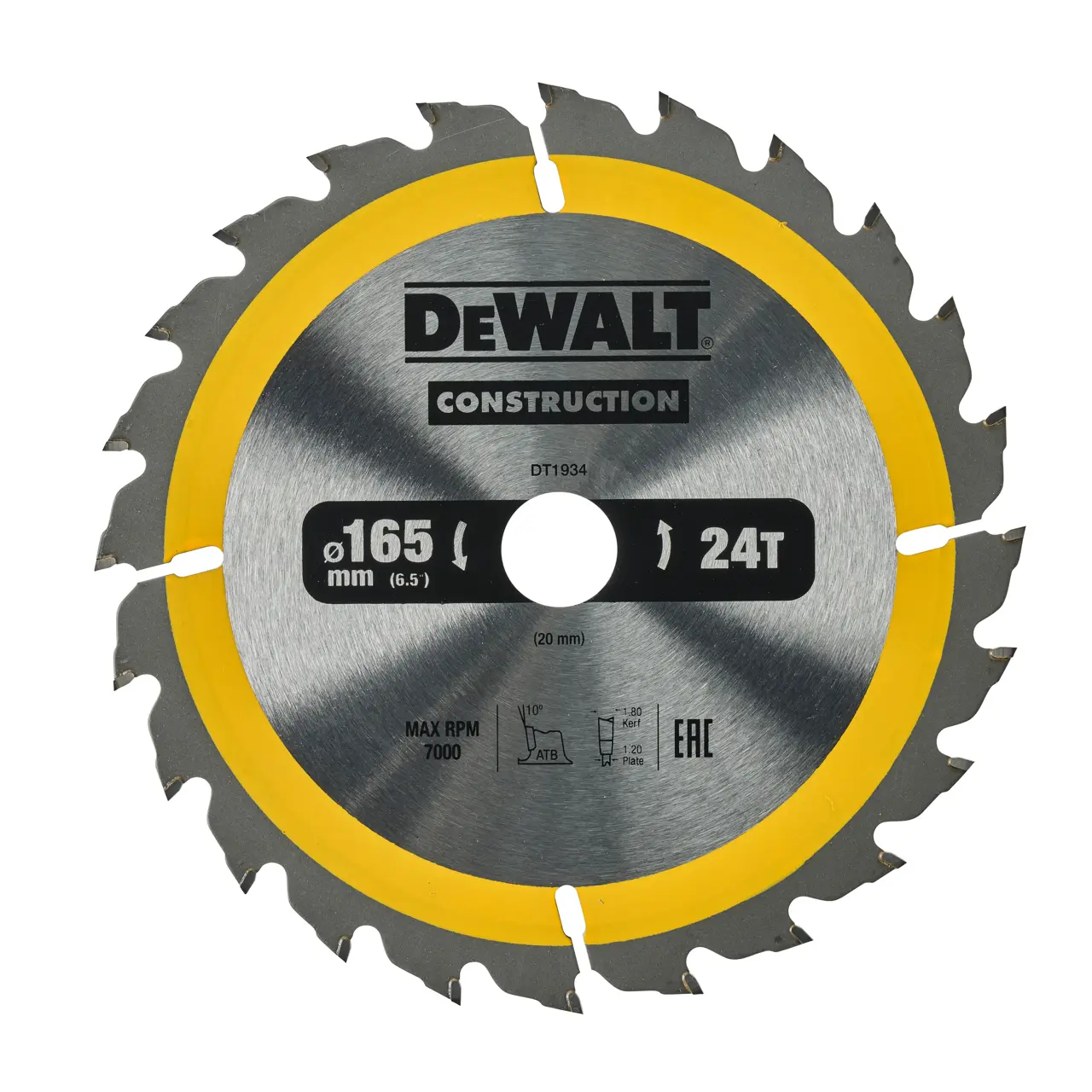 165mm x 20mm 24t Circular Saw Blade