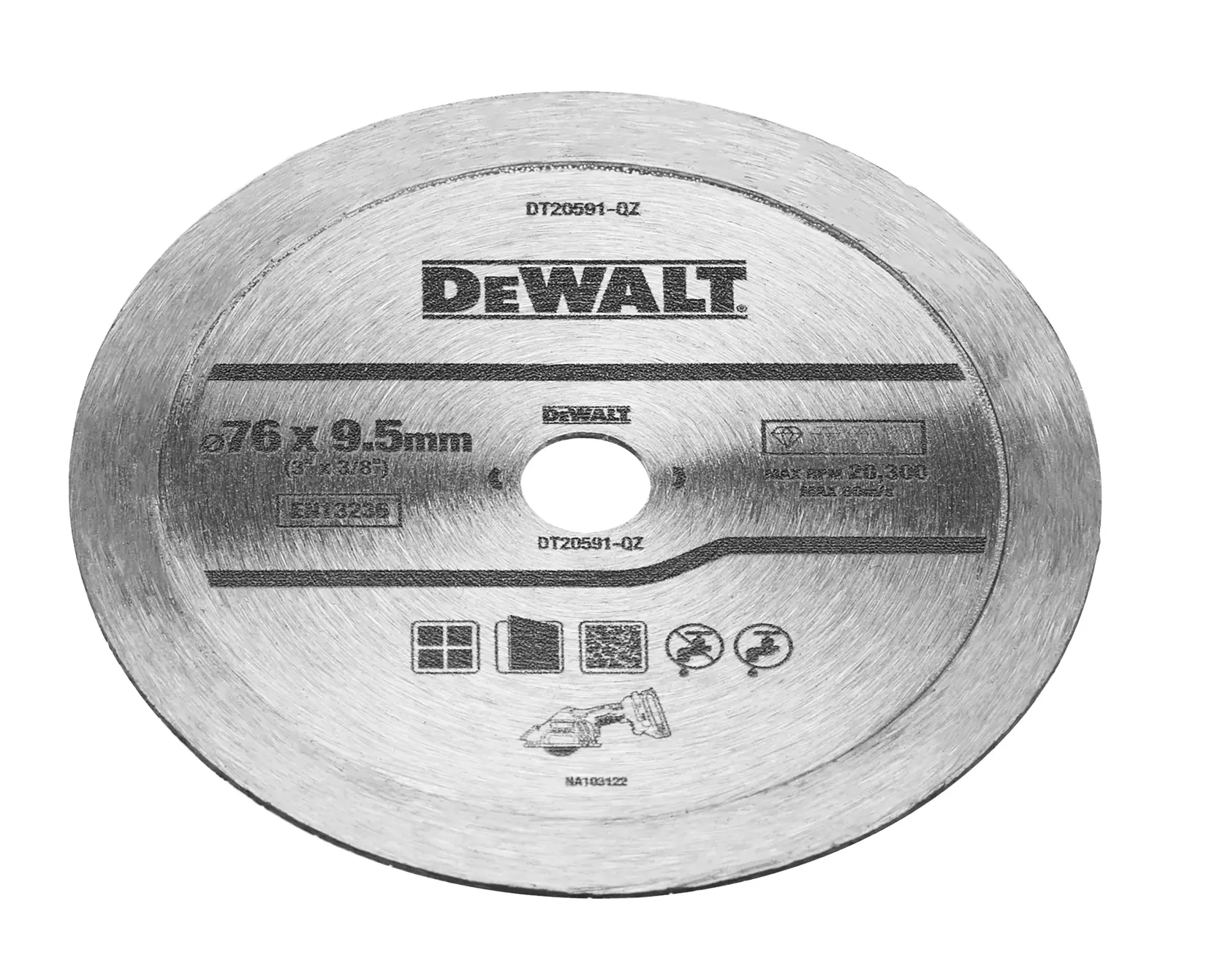 76mm x 10mm Continuous Tile / Ceramics Diamond Wheel