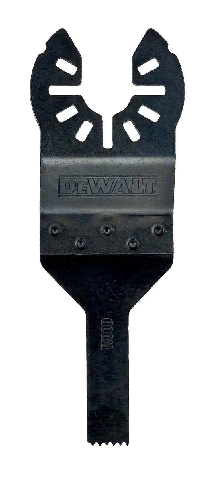 DEWALT blade for wood, SKUs DT20726-QZ, DT20726, Photography category, flat metal tool with branded logo.