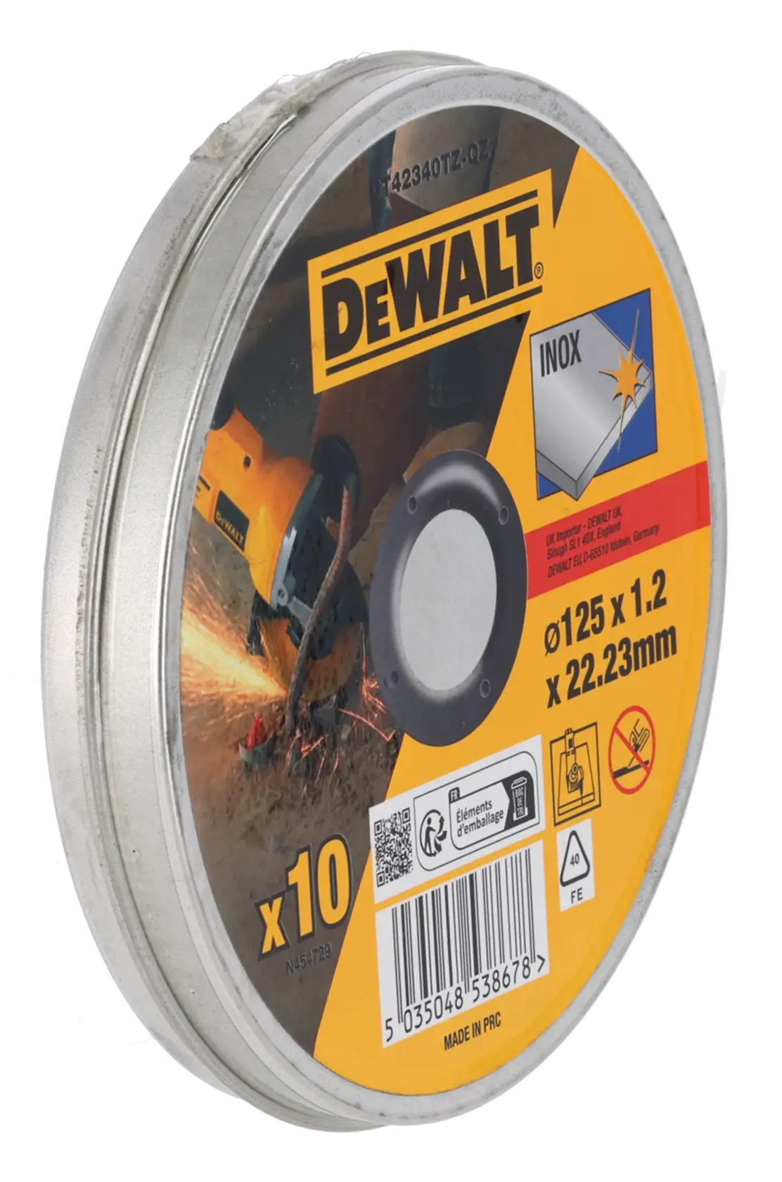125mm x 1.2mm x 22.23mm Bonded Abrasive Inox Cutting Disc (10 Tin)