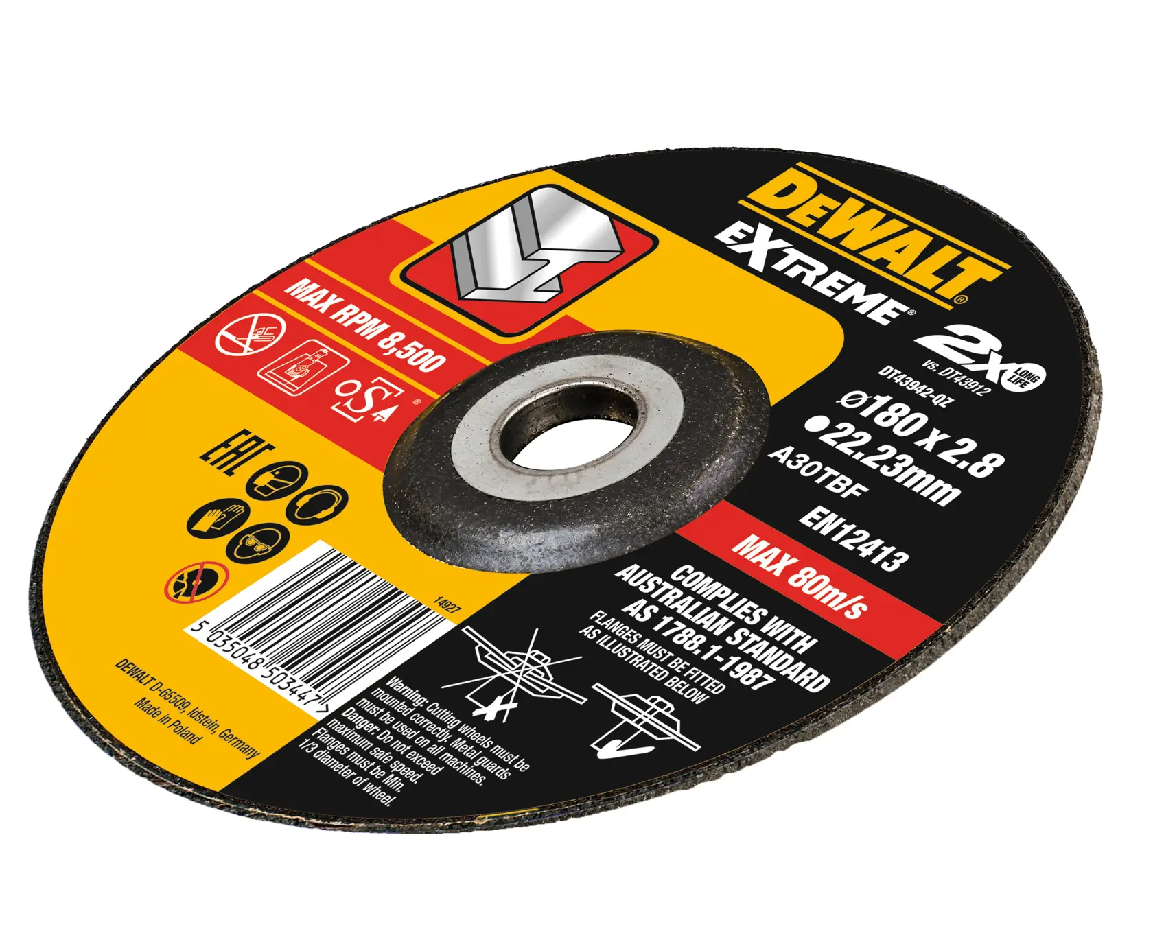 Extreme Bonded Disc Cutting 180mm x 3.0mm x 22.23mm