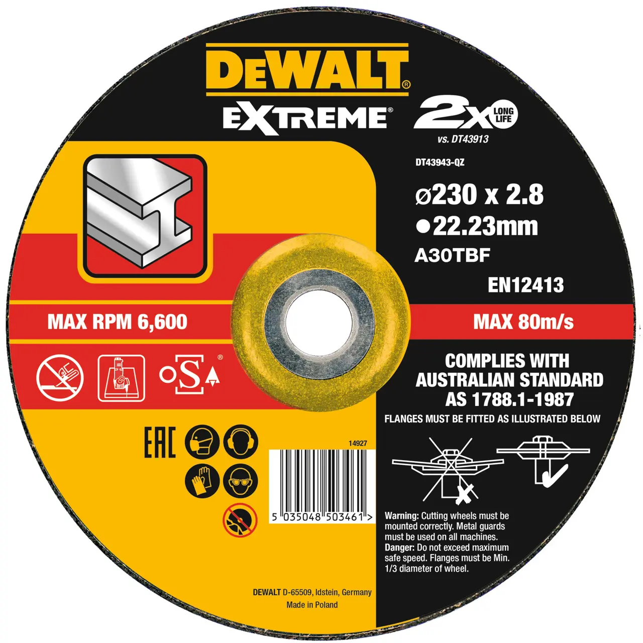 Extreme 230mm x 3.0mm x 22.23mm Bonded Disc Cutting