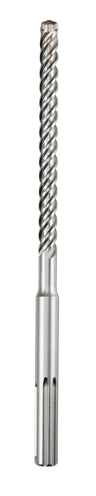 A single Dewalt SDS drill bit with a spiral flute design, shown vertically on a white background.