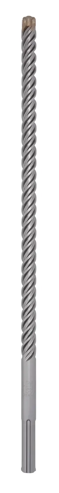 A single long DEWALT SDS-Max masonry drill bit with a twisted shaft and carbide tip, designed for heavy-duty drilling into concrete or stone.