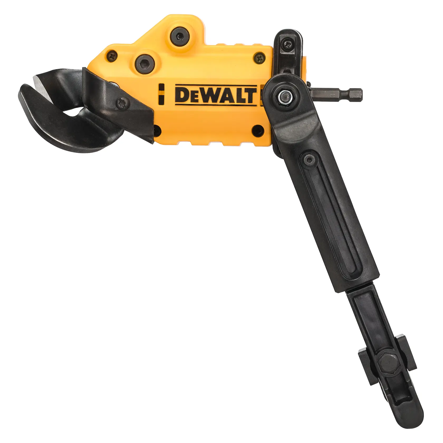Graphic showing DEWALT XTREME Sub-Compact Series branding with the slogan 'Compact and Performance Packed' on a yellow background.