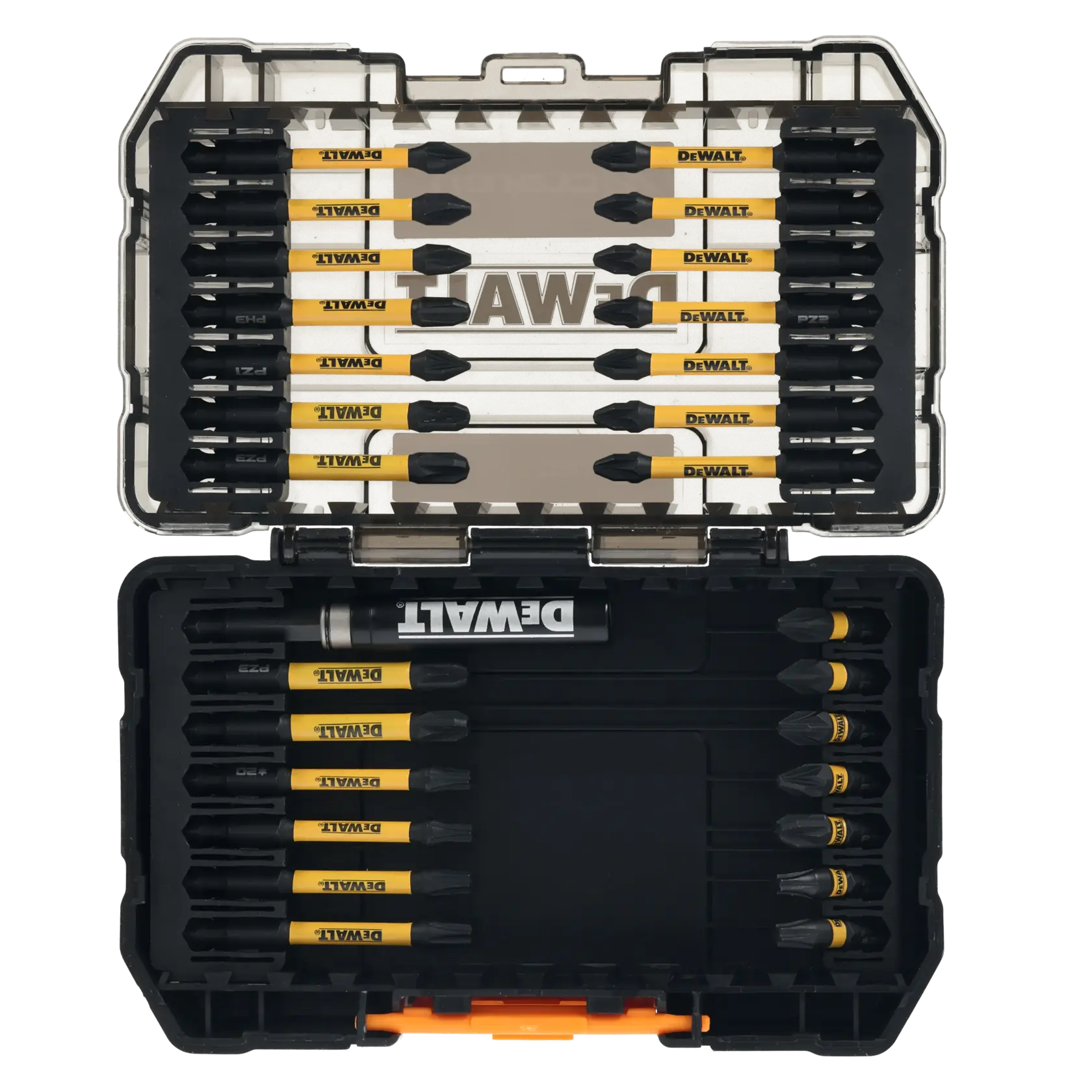 Graphic showing DEWALT XTREME Sub-Compact Series branding with the slogan 'Compact and Performance Packed' on a yellow background.