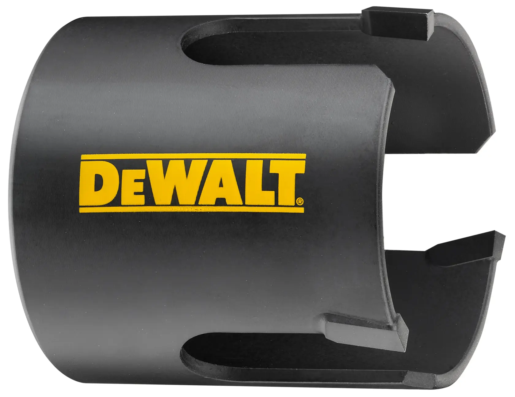 Accesorio DEWALT, DT90410 y DT90410-QZ SKUs, pieza cilíndrica negra para fotografía.