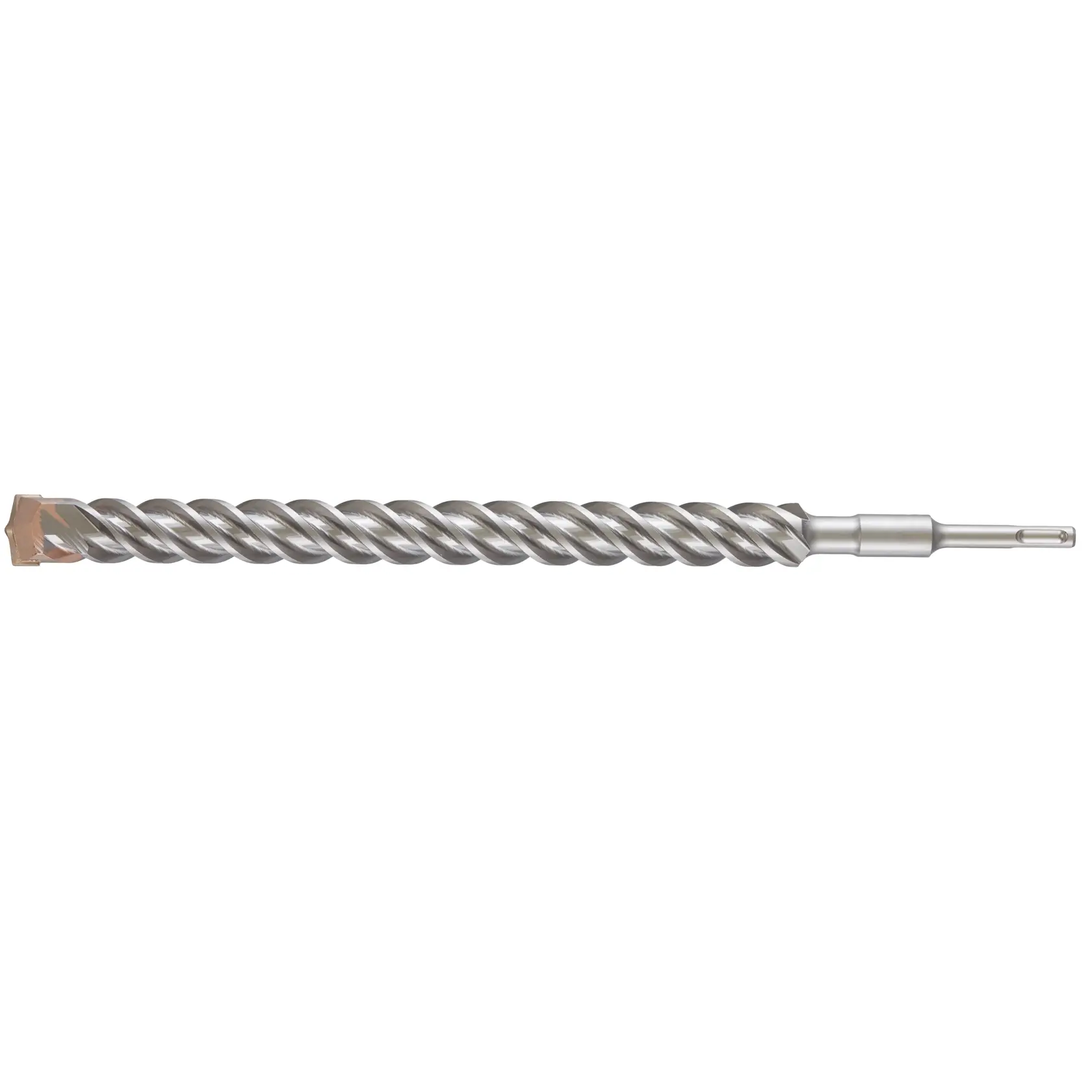 A DEWALT DT9619 SDS Max rotary hammer drill bit with a spiral flute design, used for heavy-duty drilling in concrete and masonry.