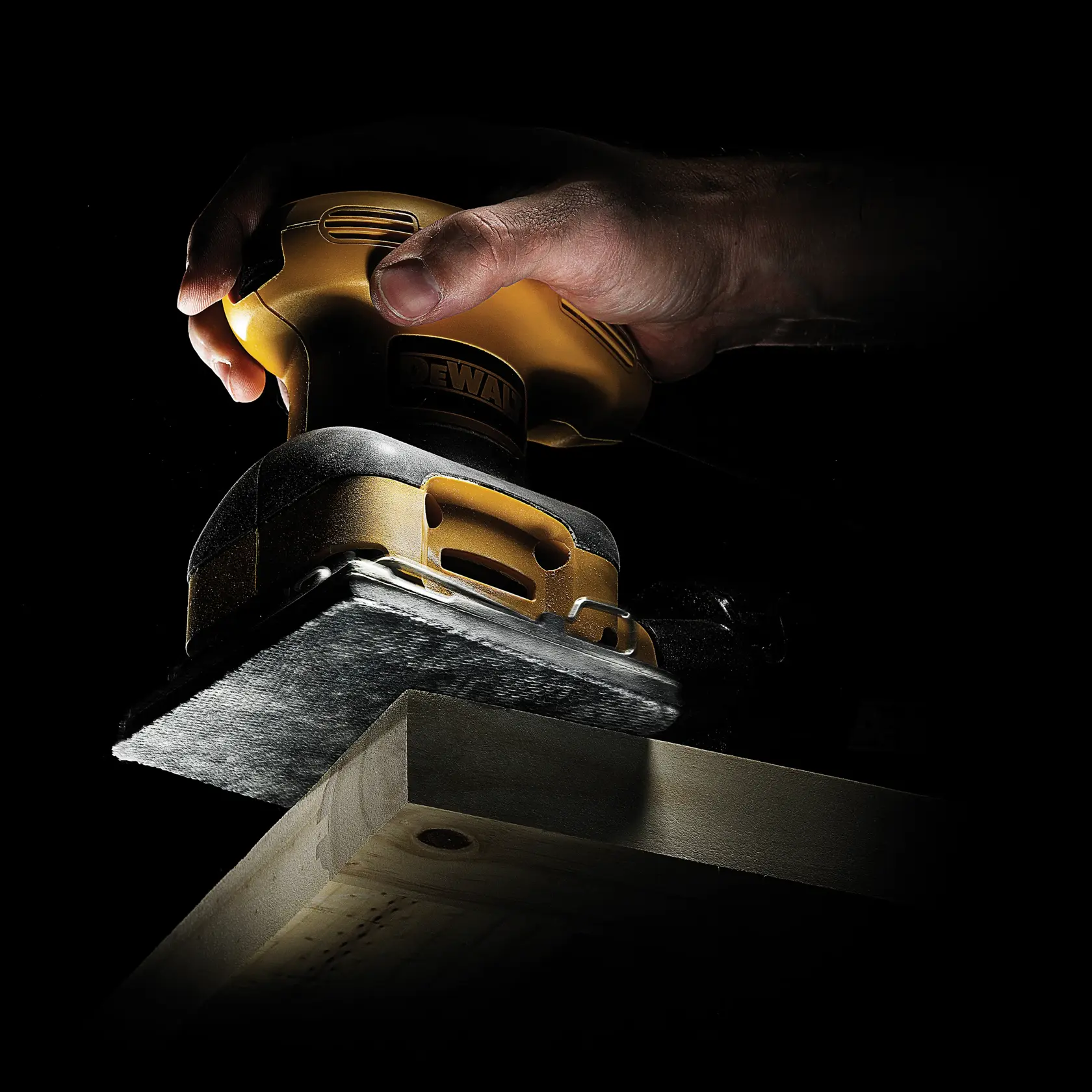 Graphic showing DEWALT XTREME Sub-Compact Series branding with the slogan 'Compact and Performance Packed' on a yellow background.