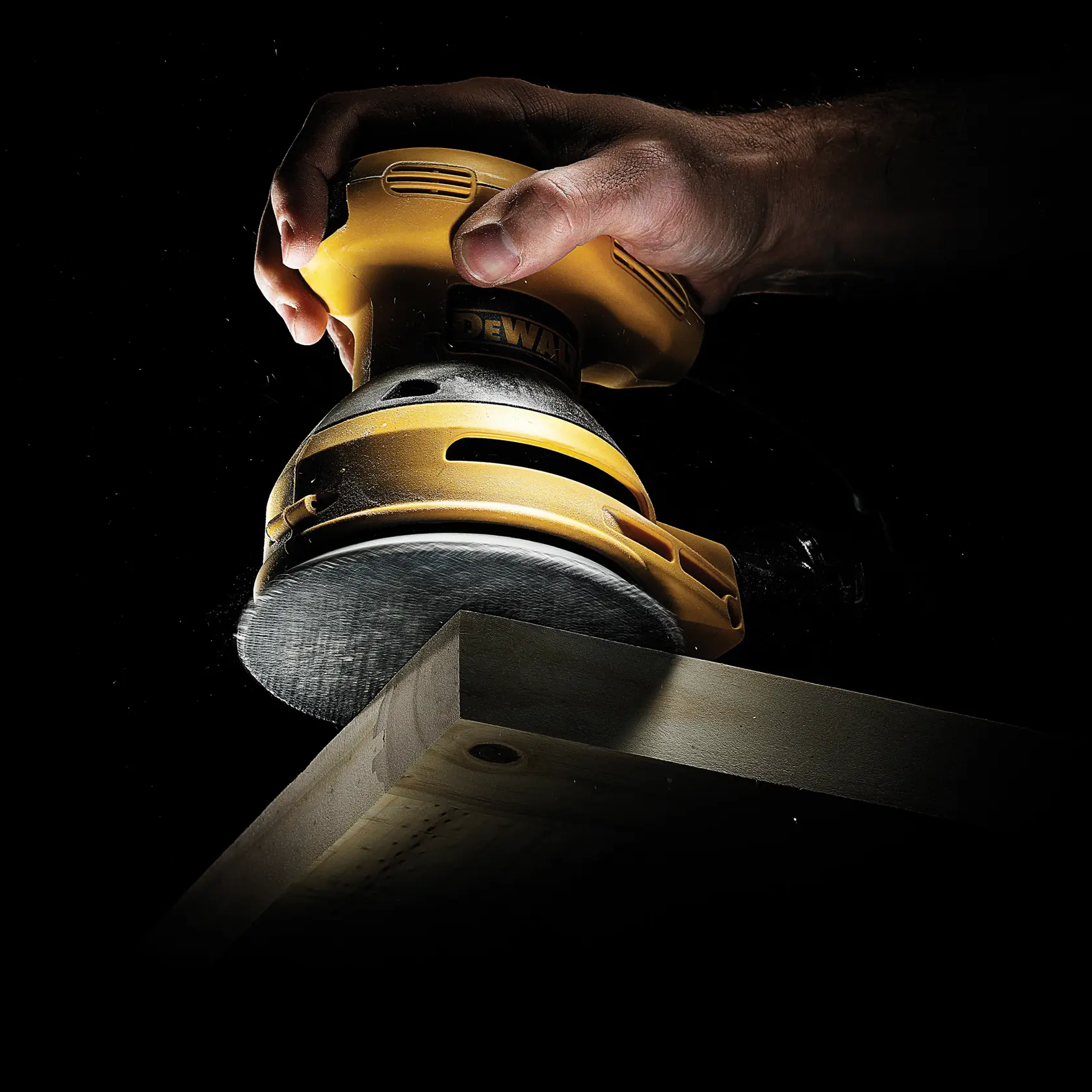 Graphic showing DEWALT XTREME Sub-Compact Series branding with the slogan 'Compact and Performance Packed' on a yellow background.