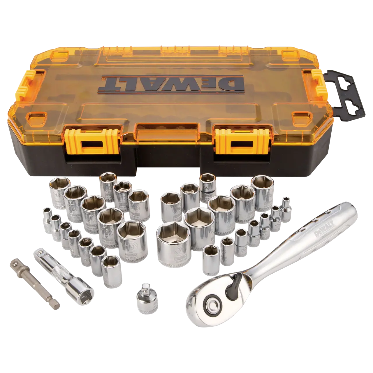 1/4-in (6.4mm) and 3/8-in (9.5mm) Drive Socket Set (34-Piece)