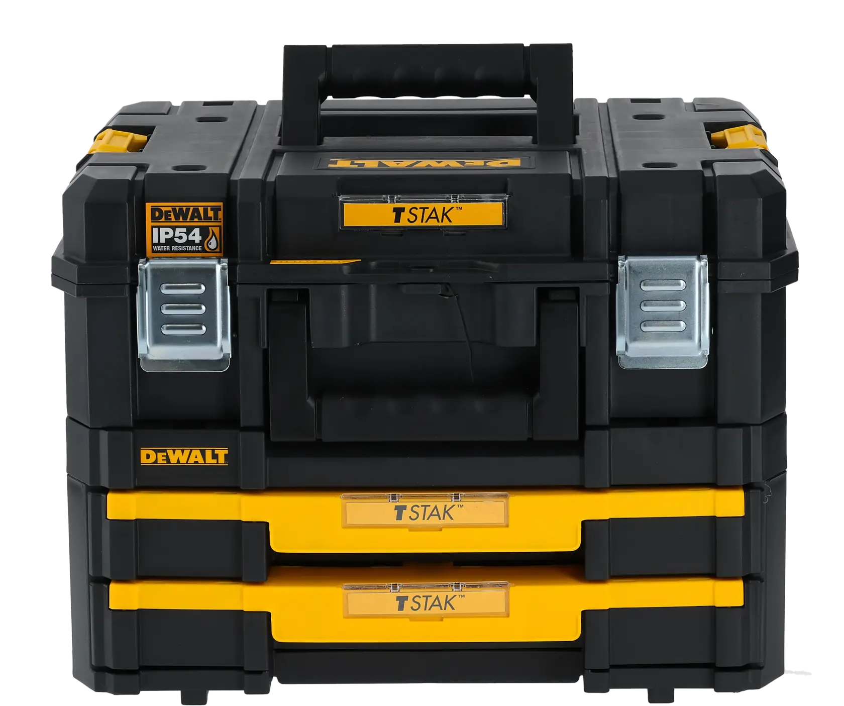 DEWALT TSTAK caja DWST83395, DWST83395-1, negro/amarillo, categoría fotografía, vista frontal.